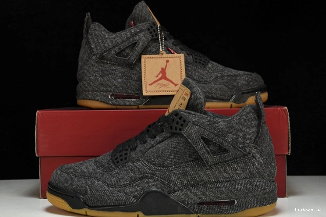Black Levis  - Air 4 NRG AO2571-001 Jordan Retro Levis Denim 0825